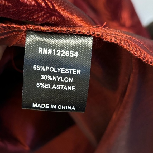 Voodoo Vixen Red burned out velvet retro style off the shoulder Midi Dress - Picture 6 of 7